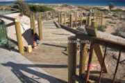 Playa el Carabassí walkways, foot Showers, signs...